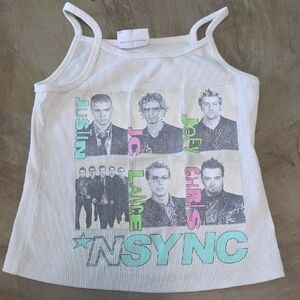 Source Unknown White NSYNC Kids Camisole